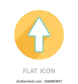 arrow up line icon isolated