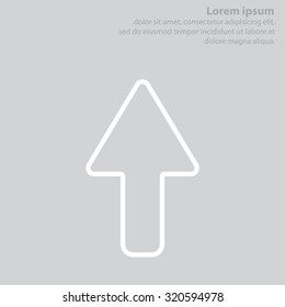 arrow up line icon isolated