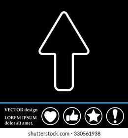 arrow up line icon isolated