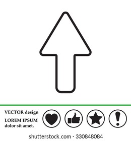 arrow up line icon isolated