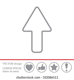 arrow up line icon isolated