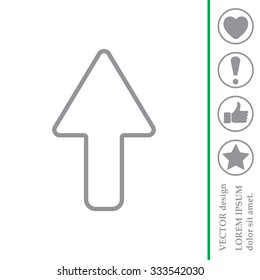 arrow up line icon isolated
