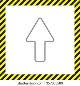 arrow up line icon isolated