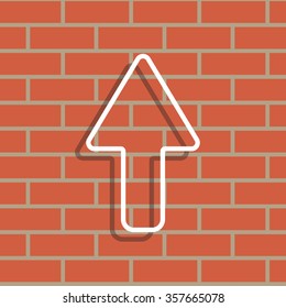 arrow up line icon isolated