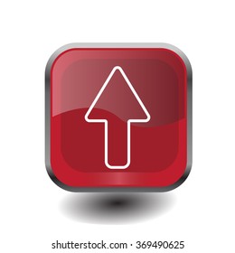 arrow up line icon isolated
