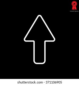 arrow up line icon isolated