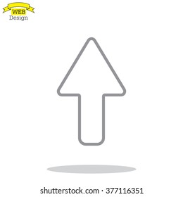 arrow up line icon isolated