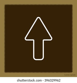 arrow up line icon isolated