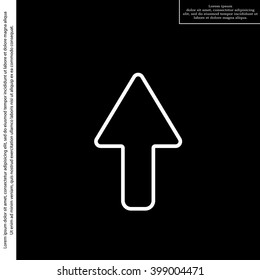 arrow up line icon isolated