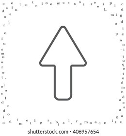arrow up line icon isolated