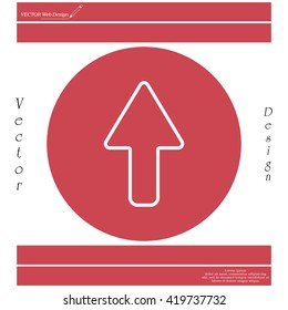 arrow up line icon isolated