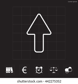 arrow up line icon isolated