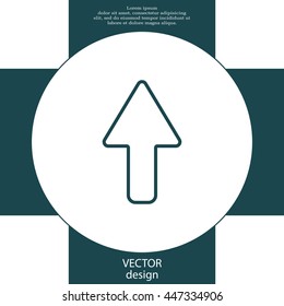 arrow up line icon isolated