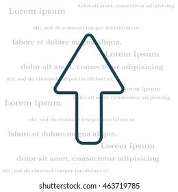 arrow up line icon isolated
