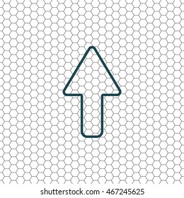 arrow up line icon isolated