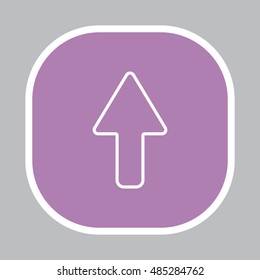 arrow up line icon isolated