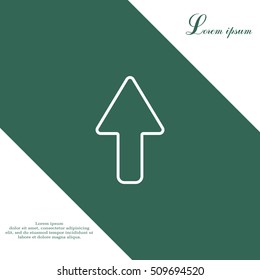arrow up line icon isolated