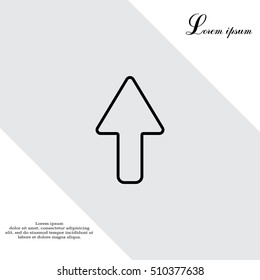 arrow up line icon isolated