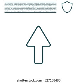 arrow up line icon isolated