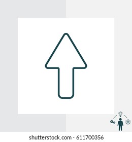arrow up line icon isolated