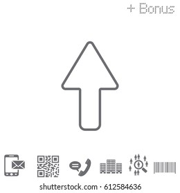 arrow up line icon isolated