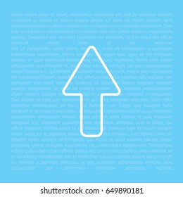arrow up line icon isolated