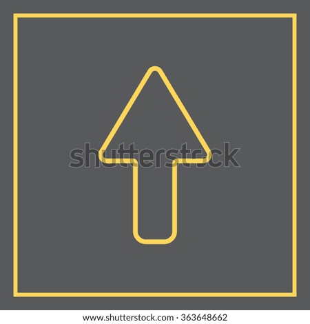 arrow up line icon isolated