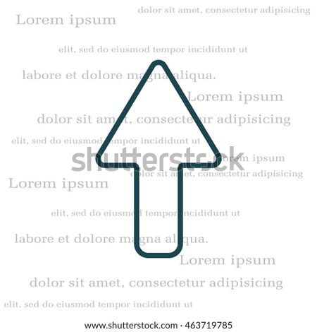 arrow up line icon isolated
