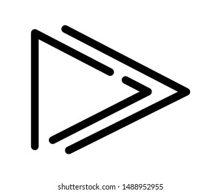 arrow line icon, modern design, editable vector