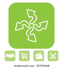 Arrow line icon set