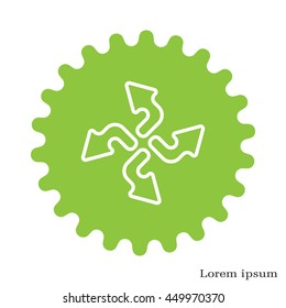 Arrow line icon set
