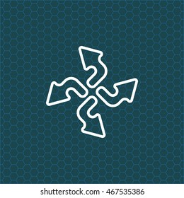 Arrow line icon set