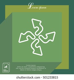 Arrow line icon set