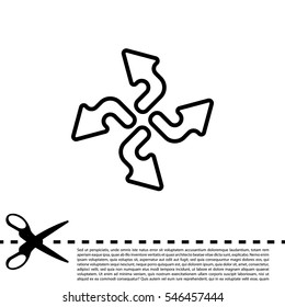 Arrow line icon set