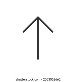 Arrow line icon, sign or symbol. Premium pictogram in trendy outline style. Arrow pixel perfect vector icon isolated on a white background. 