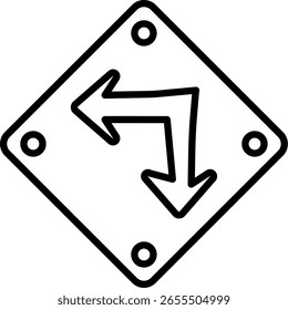 Arrow Line Icon Vector Design