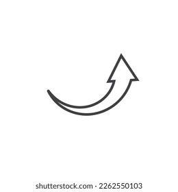 arrow up line icon vector element design template web
