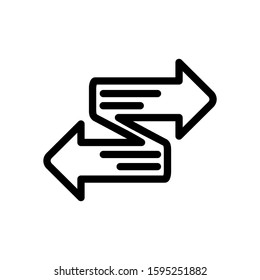 arrow line icon. vector illustration