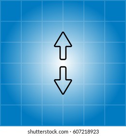 Arrow line icon. vector illustration
