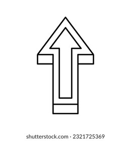 up arrow line icon vector. up arrow sign. isolated contour symbol black illustration