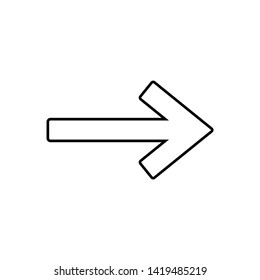 Arrow line icon vector. Arrow symbol for your web site design, logo, app, UI. Vector illustration