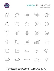 
Arrow line icons