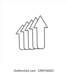arrow up line icon,vector best line icon.