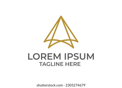 Arrow up line logo design vector icon template