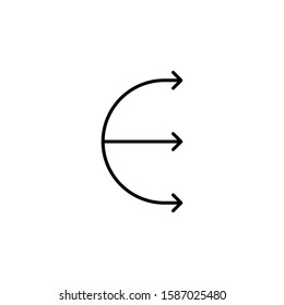 Arrow line outline arrows web icon . vector icon