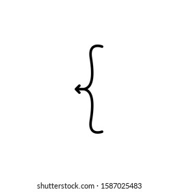 Arrow line outline arrows web icon . vector icon