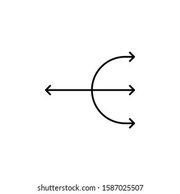 Arrow line outline arrows web icon . vector icon