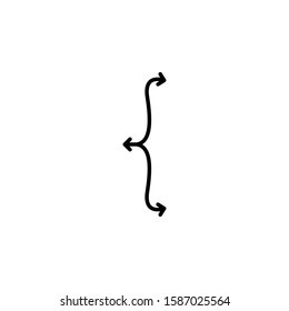 Arrow line outline arrows web icon . vector icon