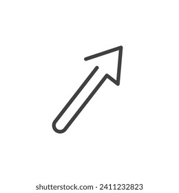 arrow line stroke icon vector element design template web