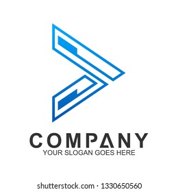 arrow line style logo, fast motion vector, delivery service icon, speed arrow, travel and transportation symbol, media tech logo design, abstract arrow business logo template